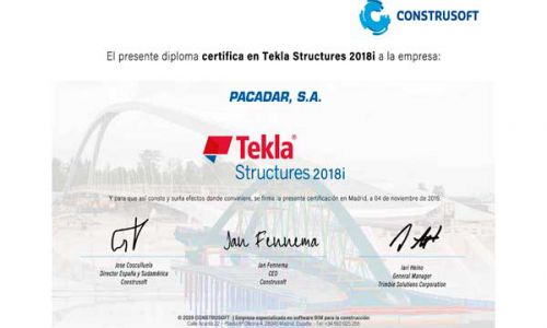 Tekla Structures 2018i Acreditation